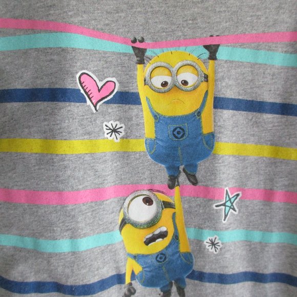Universal Studios Despicable Me Tee Sz M 7/8 Gray - Picture 2 of 9